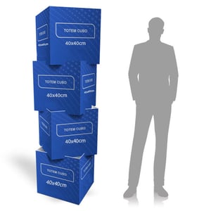 Totem Triedo com 4 cubos de 40x40 cm