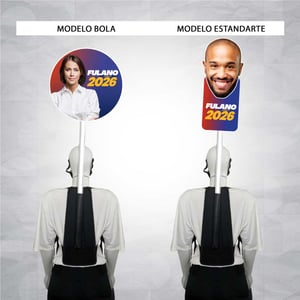 50 - MOCHILA & PLACA PIRULITO Mochila + Placa PVC Adesivada Fit/Bola (36cm) ou Estandarte (0,50x1m) Fit/Bola 4x4 ou Estandarte 4x0 sem verniz Corte redondou ou Especial conforme modelo escolhido Material Produzido e Faturado por N.K.T Ltda