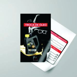 Etiqueta Troca de Óleo Frente | Vinil transparente      - Verso | Vinil Fosco 60x60mm Colorido Frente e Verso Sem Enobrecimento Meio Corte 