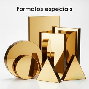 Corte a Laser - Acrílico Espelhado Dourado