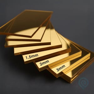 Corte a Laser - Acrílico Espelhado Dourado