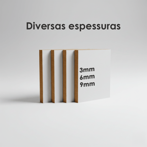 Corte a Laser - Chapa de MDF Branco