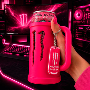 Porta Lata Copo Monster Com Tampa Especial Impressão 3D Várias Cores