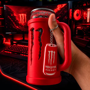 Porta Lata Copo Monster Com Tampa Especial Impressão 3D Várias Cores