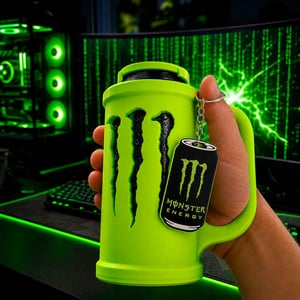Porta Lata Copo Monster Com Tampa Especial Impressão 3D Várias Cores