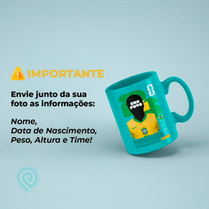 Caneca Figurinha de Copa Personalizada
