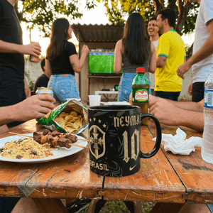 Caneca Preta Neymar Jr. Copa do Mundo