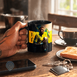 Caneca Preta Neymar Jr. Copa do Mundo