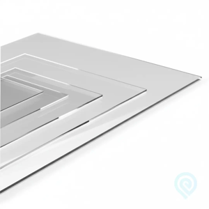 Corte a Laser - Chapa de Acrílico Incolor Acrílico 2000mm X 1000mm Cristal Incolor  Superfície lisa e brilhante, bordas polidas pelo corte a laser Corte a laser de alta precisão