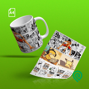 Papel Sublimação - Folha A4 Papel Sublimação 75g Folha A4 - Impressão Colorida [SUBLIMAÇÃO]  Folha A4 Envio da arte espelhada em CMYK - PDF, JPEG ou PNG