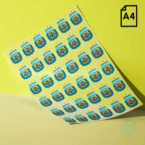 Cartela A4 DTF UV – Escudo Seleção Argentina 03 Copa do Mundo 2026 Material em Filme Cartela A4 - 21 x 29 cm Impressão Colorida Verniz para auto relevo  Cartela adesivo DTF UV - Copa do Mundo 2026