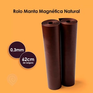 ROLO MANTA MAGNÉTICA NATURAL - 62cm x 0,3mm Manta Magnética Natural 1 a 20 metros | 62cm de largura.    