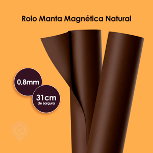 ROLO MANTA MAGNÉTICA NATURAL - 31cm x 0,8mm Manta Magnética Natural 1 a 20 metros | 31cm de largura    