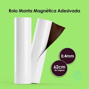 ROLO MANTA MAGNÉTICA ADESIVADA - 62cm x 0,4mm Manta Magnética Adesivada 1 a 20 metros | 62cm de largura    