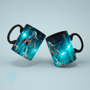 Caneca Preta Lionel Messi Campeão do Mundo Cerâmica Premium / Porcelana Caneca Copa do Mundo 325 ml Sublimação digital de alta definição   