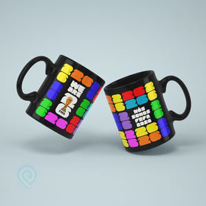 Caneca Preta FIFA 2026 Números Coloridos Cerâmica Premium / Porcelana Caneca Copa do Mundo 325 ml Sublimação digital de alta definição   