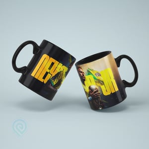 Caneca Preta Neymar Jr. Copa do Mundo Cerâmica Premium / Porcelana Caneca Copa do Mundo 325 ml Sublimação digital de alta definição   
