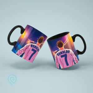 Caneca Cristiano Ronaldo Legend Cerâmica Premium / Porcelana Caneca 325 ml Sublimação digital de alta definição   