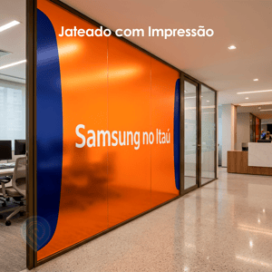 Adesivo para Divisória - Jateado com Impressão