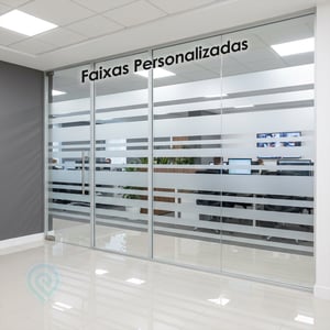 Adesivo para Divisórias Persoanlizado - Jateado Faixas Adesivo Vinil Preço por M²   Vinil Jateado Envie as medidas das faixas no arquivo, na finalização da compra ou no chat.