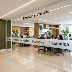 Adesivo Faixa Jateado para Vidro e Divisória - Recorte Vazado Adesivo Vinil Preço por M² Jateado vazado