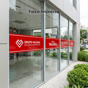 Adesivo Faixa Impresso para Vidro e Divisória - Segurança