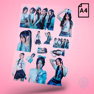 Cartela A4 DTF UV/TÊXTIL – KPOP NEW JEANS DTF UV ou DTF Têxtil Cartela A4 - 21 x 29 cm    Cartela DTF KPOP New Jeans