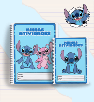 Personalização de caderno escolar  24x32    