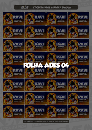 Etiqueta Escolar Vinil