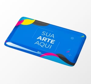 Adesivo resinado c/ alto-relevo Vinil UV 5cm x 2cm frente colorida Resinado Alto relevo - Brilho 