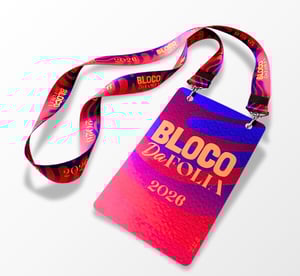 Credenciais Premium + Cordão personalizado PVC 0,5mm 9cm x 14cm Colorido Frente e verso Impressão UV  