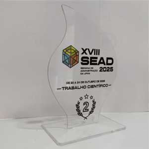 TROFÉU EM ACRÍLICO RECORTE PERSONALIZADO ACRÍLICO 2MM  ADESIVO EM DTF UV  CORTE ELETRÔNICO 