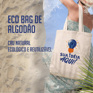ECOBAG PERSONALIZADA Algodão  Bege Cru Natural 30x40cm    