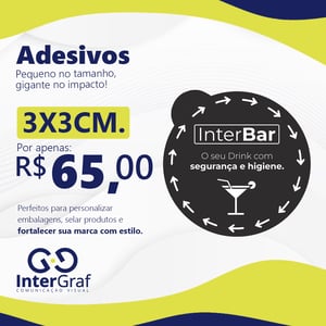 Tampa em Adesivo para Drinks (Protect Drink)