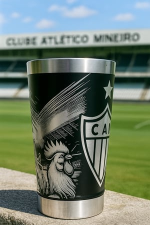 Copo Térmico Atletico Mineiro Gravação 360º INOX  Gravação a Laser  Gravação 360 graus 