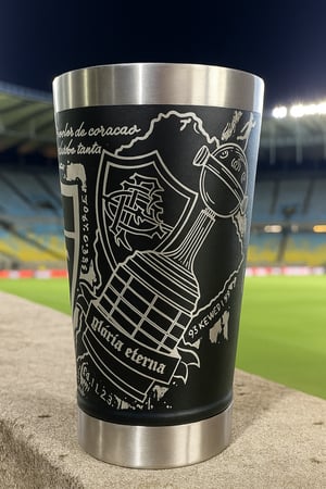 Copo Térmico Fuminense Gravação 360º INOX  Gravação a Laser  Gravação 360 graus 