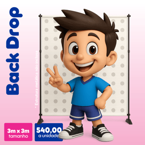 Back  em Lona Lona Brilho 440g 3m x3m    