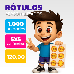 Rótulos e Etiquetas 1.000 unidades  5x5CM Adesivo Vinil 5x5cm  Brilho  