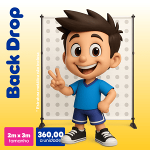 Back  em Lona Lona Brilho 440g 3m x 2m    