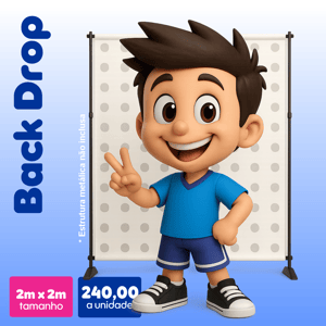 Back  em Lona Lona Brilho 2m x 2m    