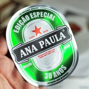 Adesivo prata metalizado bopp