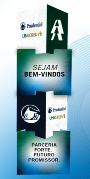 Totem quadrado Polionda 3mm 40x40 x 4 andares 4/0 adesivo fosco / brilho 