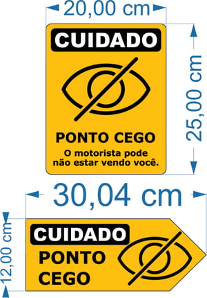 Adesivo ponto cego Adesivo 20x25 4/0  corte reto 