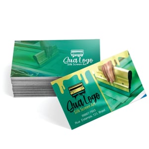 Cartão de visita 4x4 (FRENTE E VERSO) Couchê 300g 9x5cm 4x4 Verniz Total UV Corte Reto 