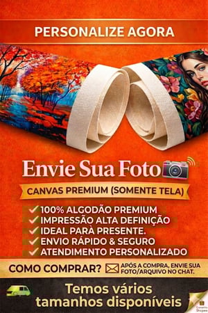 Tela Canvas sem acabamento - SÓ IMPRESSÃO