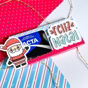 Caixa para Barra de Chocolate 90 grs - Natal Fofinho Couche 300 grs     