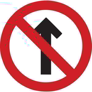 Placa de sentido proibido R-3 Refletivo ACM 3MM  Padrão Refletivo Comercial DNIT/DETRAN 