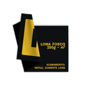 Lona Fosca M² 280g Impressão UV Lona 1000x1000 280g  4x0 Fosco Sem acabamento 