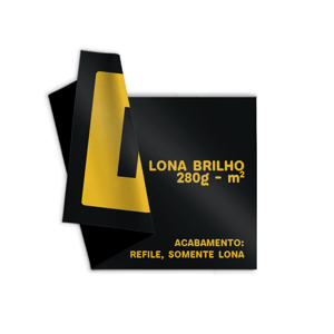 Lona Brilho M² 280g Impressão UV Lona 1000x1000 280g  4x0 Brilho Sem acabamento 