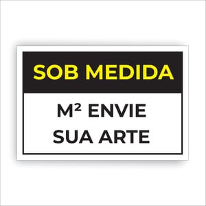 Placa M² Vinil Branco + PS 1mm Branco PS 1mm 20x30cm 4x0   Fita Dupla Face